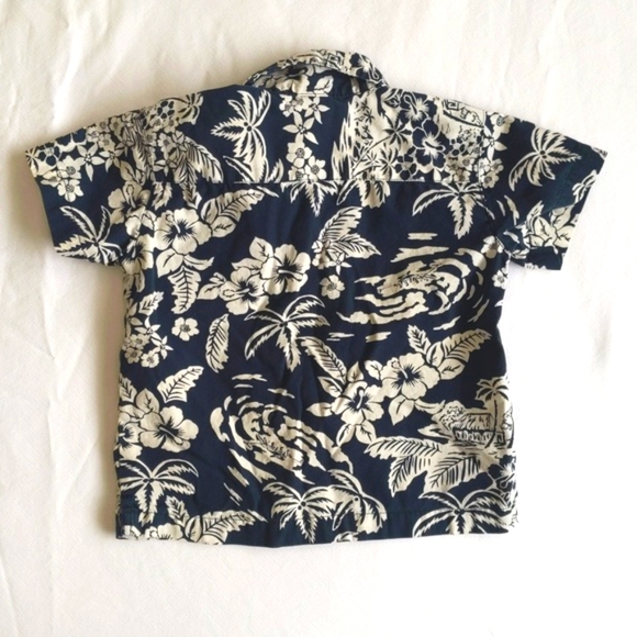 vintage old navy hawaiian tropical beach button down shirt 6-12 months baby boy - Picture 6 of 6